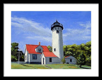 West Chop Lighthouse Martha's Vineyard Massachusetts - Framed Print