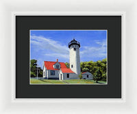 West Chop Lighthouse Martha's Vineyard Massachusetts - Framed Print