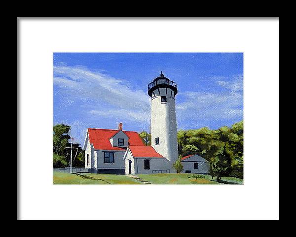 West Chop Lighthouse Martha's Vineyard Massachusetts - Framed Print