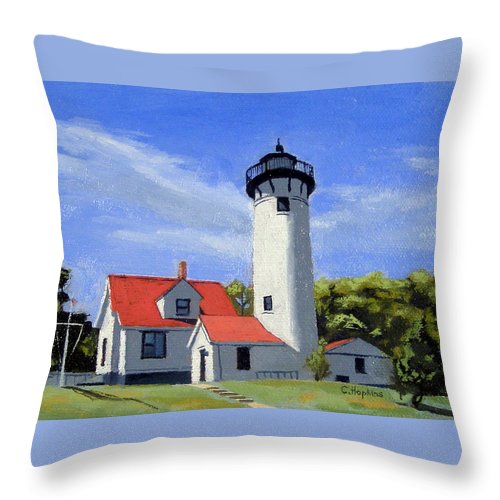 West Chop Lighthouse Martha's Vineyard Massachusetts - Throw Pillow