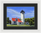West Chop Lighthouse Martha's Vineyard Massachusetts - Framed Print