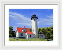 West Chop Lighthouse Martha's Vineyard Massachusetts - Framed Print