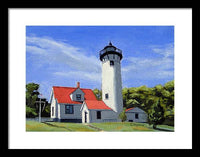 West Chop Lighthouse Martha's Vineyard Massachusetts - Framed Print
