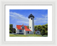 West Chop Lighthouse Martha's Vineyard Massachusetts - Framed Print