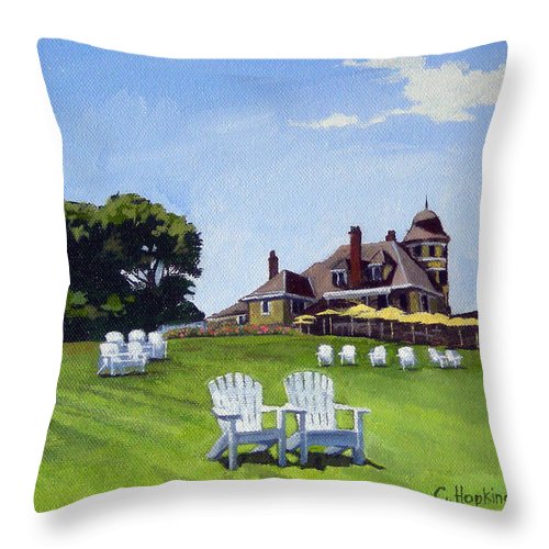 Castle Hill Inn Newport Rhode Island - Throw Pillow