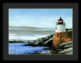 Castle Hill Lighthouse Newport Rhode Island - Framed Print