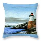 Castle Hill Lighthouse Newport Rhode Island - Throw Pillow