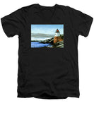 Castle Hill Lighthouse Newport Rhode Island - Men's V-Neck T-Shirt
