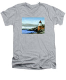 Castle Hill Lighthouse Newport Rhode Island - Men's V-Neck T-Shirt