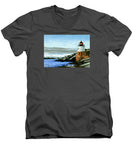 Castle Hill Lighthouse Newport Rhode Island - Men's V-Neck T-Shirt