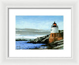 Castle Hill Lighthouse Newport Rhode Island - Framed Print