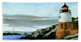 Castle Hill Lighthouse Newport Rhode Island - Bath Towel