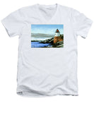 Castle Hill Lighthouse Newport Rhode Island - Men's V-Neck T-Shirt