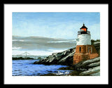 Castle Hill Lighthouse Newport Rhode Island - Framed Print