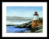 Castle Hill Lighthouse Newport Rhode Island - Framed Print
