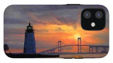 Goat Island Lighthouse Newport Rhode Island - Phone Case