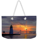 Goat Island Lighthouse Newport Rhode Island - Weekender Tote Bag