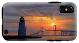 Goat Island Lighthouse Newport Rhode Island - Phone Case