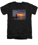Goat Island Lighthouse Newport Rhode Island - Men's V-Neck T-Shirt
