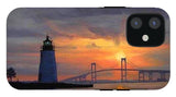 Goat Island Lighthouse Newport Rhode Island - Phone Case