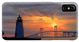 Goat Island Lighthouse Newport Rhode Island - Phone Case
