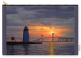 Goat Island Lighthouse Newport Rhode Island - Carry-All Pouch
