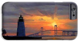 Goat Island Lighthouse Newport Rhode Island - Phone Case