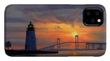 Goat Island Lighthouse Newport Rhode Island - Phone Case