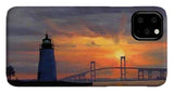 Goat Island Lighthouse Newport Rhode Island - Phone Case