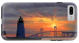 Goat Island Lighthouse Newport Rhode Island - Phone Case