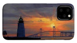 Goat Island Lighthouse Newport Rhode Island - Phone Case