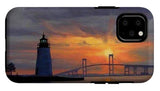 Goat Island Lighthouse Newport Rhode Island - Phone Case