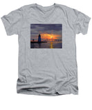 Goat Island Lighthouse Newport Rhode Island - Men's V-Neck T-Shirt