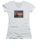 Goat Island Lighthouse Newport Rhode Island - Women's V-Neck