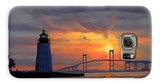 Goat Island Lighthouse Newport Rhode Island - Phone Case