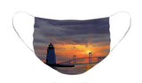 Goat Island Lighthouse Newport Rhode Island - Face Mask