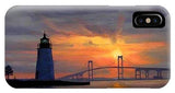 Goat Island Lighthouse Newport Rhode Island - Phone Case