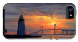 Goat Island Lighthouse Newport Rhode Island - Phone Case