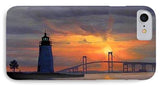 Goat Island Lighthouse Newport Rhode Island - Phone Case