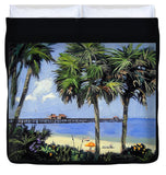 Naples Pier Naples Florida - Duvet Cover