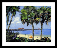 Naples Pier Naples Florida - Framed Print