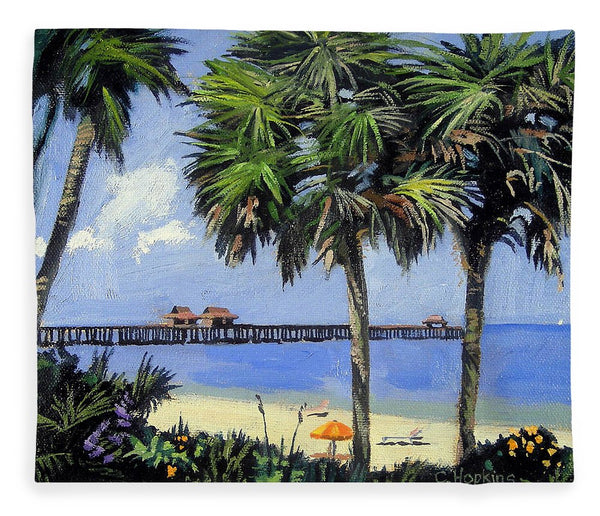 Naples Pier Naples Florida - Blanket