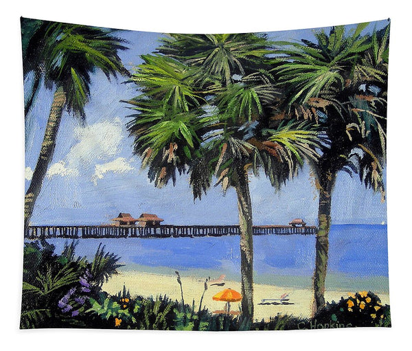 Naples Pier Naples Florida - Tapestry