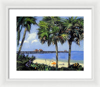 Naples Pier Naples Florida - Framed Print