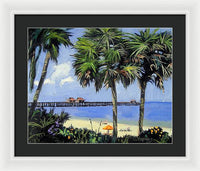 Naples Pier Naples Florida - Framed Print