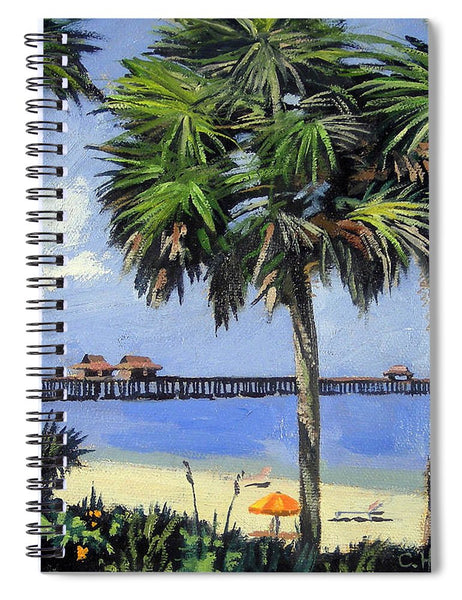 Naples Pier Naples Florida - Spiral Notebook