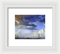 Newport Bridge Newport Rhode Island - Framed Print