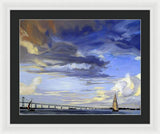 Newport Bridge Newport Rhode Island - Framed Print