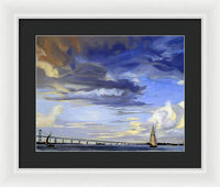 Newport Bridge Newport Rhode Island - Framed Print