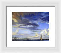 Newport Bridge Newport Rhode Island - Framed Print